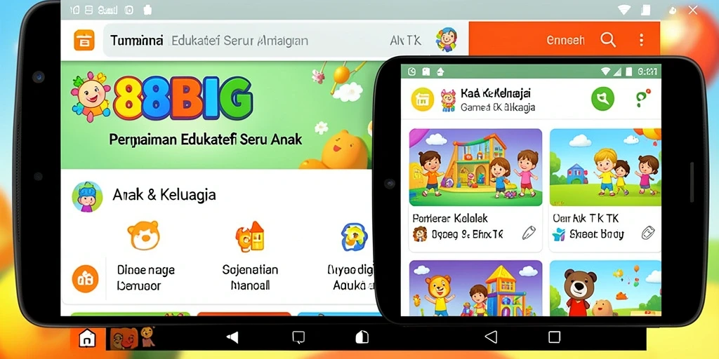 Tampilan antarmuka permainan edukatif 88BIG yang ramah anak.