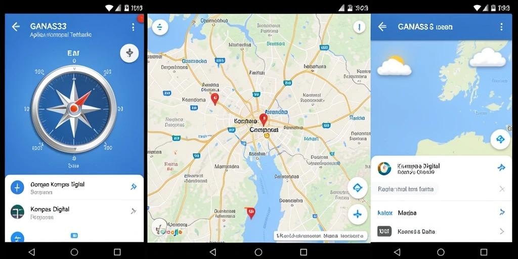 Antarmuka aplikasi Kompas Digital GANAS33 yang intuitif dan informatif.