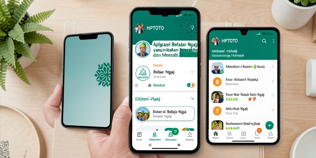Antarmuka HPTOTO yang interaktif untuk belajar ngaji.