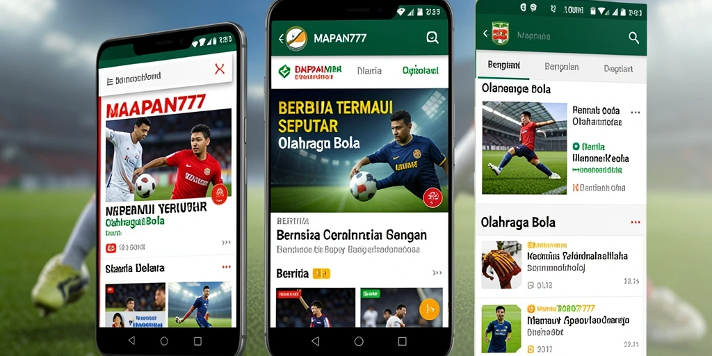 Antarmuka MAPAN777 dengan fitur berita olahraga bola yang lengkap.